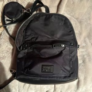 madden nyc black mini backpack in black